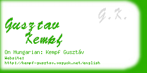 gusztav kempf business card